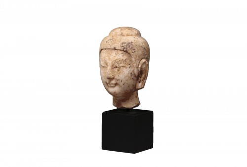 China Sui Dynasty, Marble Buddha Head