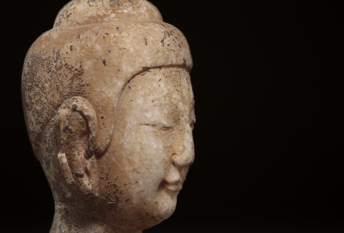 China Sui Dynasty, Marble Buddha Head - 