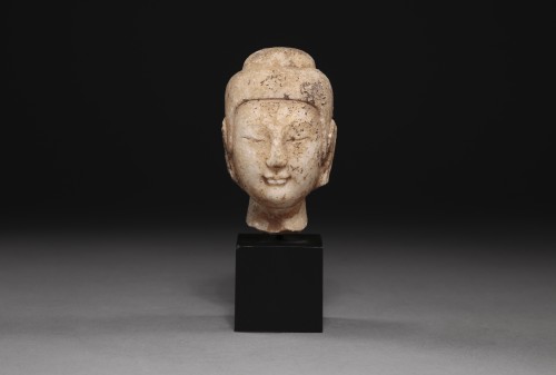 BC to 10th century - China Sui Dynasty, Marble Buddha Head