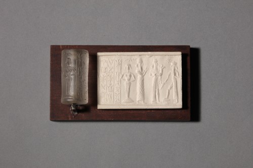 Rock crystal cylinder seal, Kassite Dynasty 16th–12th century BCE - Ancient Art Style 