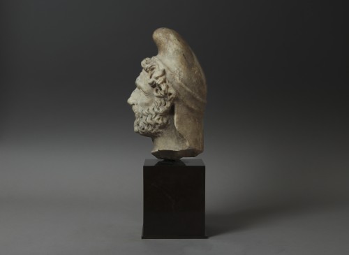 Sculpture  - Marble head, barbarian