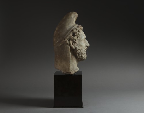 Marble head, barbarian - 