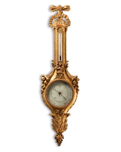  Louis XVI gilded wood barometer