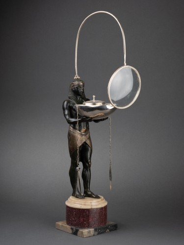 Lampe à l'huile portée par une Egyptienne - Guisepe Valadier (1762-1839) - Sculpture Style Empire