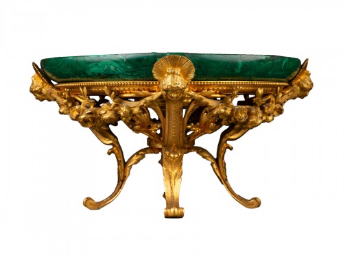 Coupe en plaquage de malachite