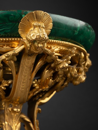 Coupe en plaquage de malachite - Objet de décoration Style Napoléon III