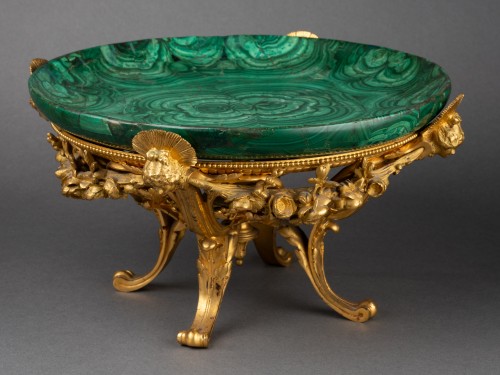 Coupe en plaquage de malachite - Étienne de Roissart