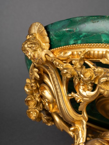 Napoléon III - Coupe en plaquage de malachite