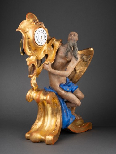 XVIIIe siècle - Horloge figurant Cronos