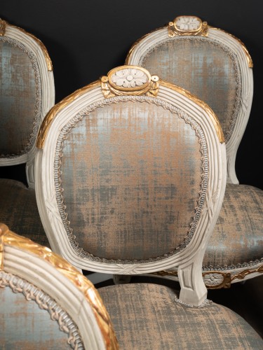 Sièges Chaise - Suite de douze chaises d'époque Louis XVI