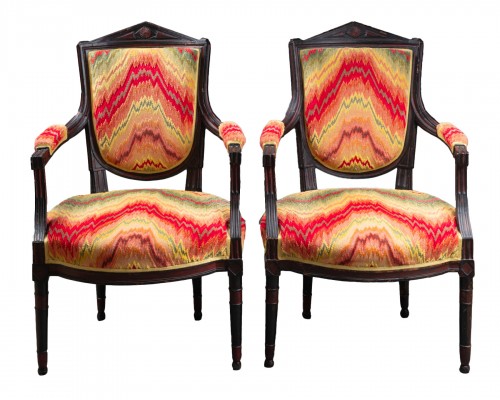 Pair of Directoire period armchairs 