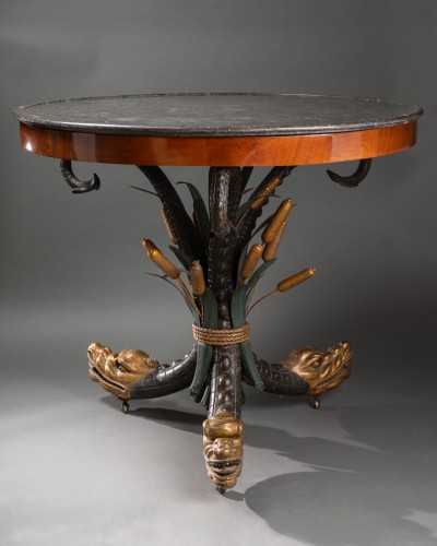 Antiquités - Jean-Joseph Chapuis Directoire pedestal table