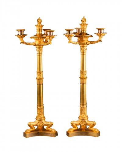 Pair of Directoire period candelabras