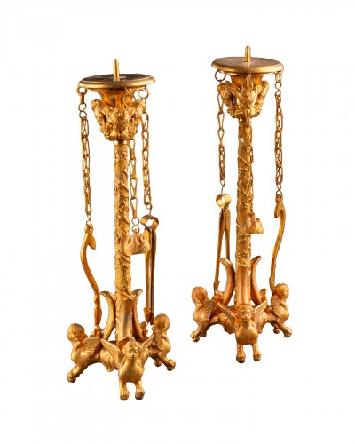 Pair of Directoire candlesticks