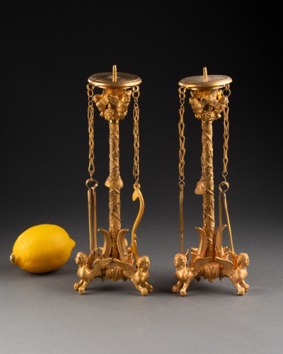 Pair of Directoire candlesticks - 