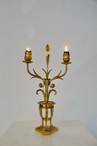 Lighting  - Pair of Directoire style candelabra  first third of the 19th century