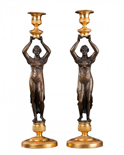 Pair of candlesticks Directoire period 