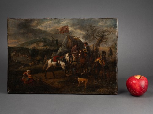 Scène militaire dattribuée à Philips Wouwermans - Étienne de Roissart