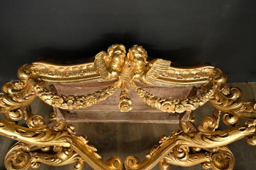 Console de la sculpture « L’Enfant Jésus endormi » de Filippo Parodi - Louis XIV