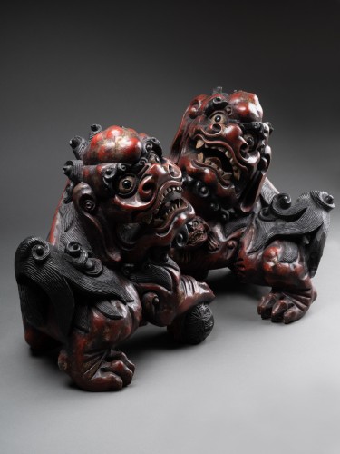 Pair of Foo Dogs, late 19th century, Nepal - 