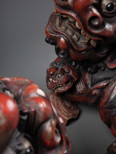  - Pair of Foo Dogs, late 19th century, Nepal