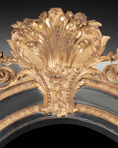 Miroirs, Trumeaux  - Miroir à pare closes époque Régence première moitié du XVIIIe siècle