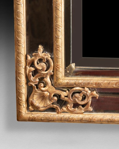 Pare closes mirror Régence period first half 18th century - French Regence