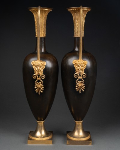 Empire - Bronze amphoras pair Empire circa 1800