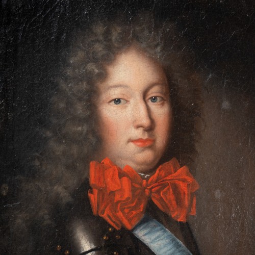 Portrait du chevalier Philippe de Lorraine, école française du XVIIIe siècle - Tableaux et dessins Style Régence