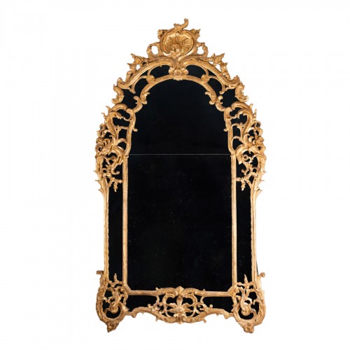 Grand miroir à pare closes milieu du XVIIIe siècle