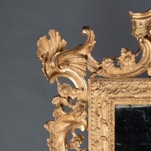 Mirrors, Trumeau  - Gilded wood mirror mid 18th century