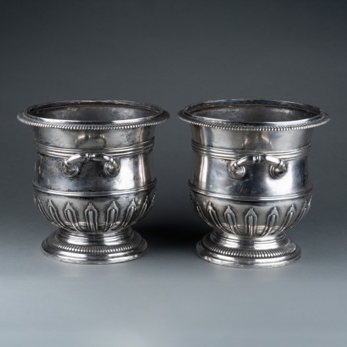 Cooling buckets pair Régence period 18th century - silverware & tableware Style French Regence