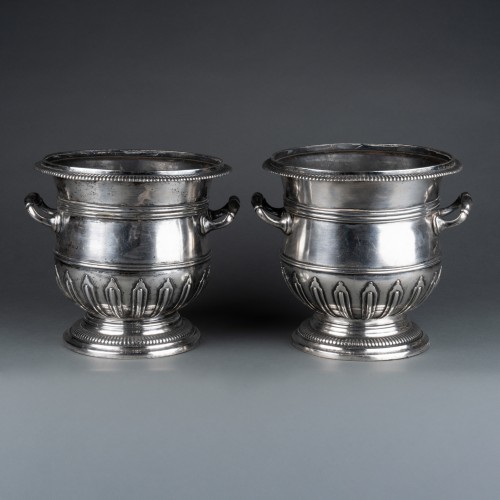 silverware & tableware  - Cooling buckets pair Régence period 18th century