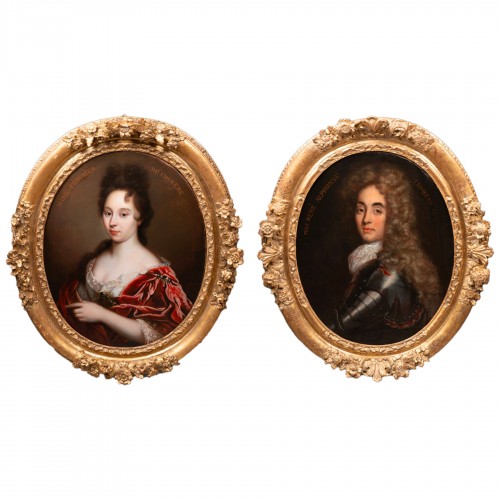 Two portraits Louis XV period mid 18th century