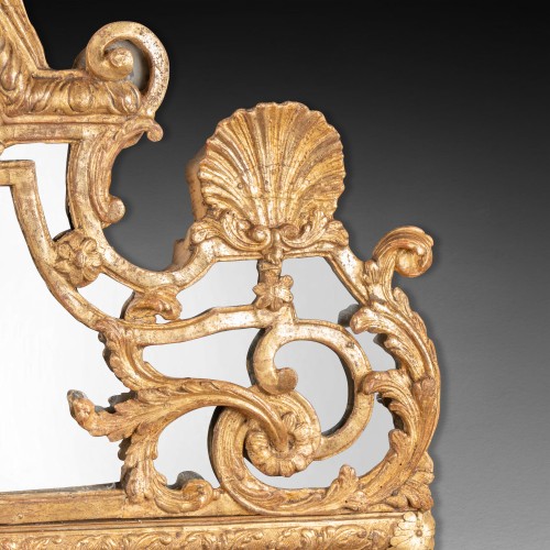 XVIIIe siècle - Miroir à pare closes époque Louis XIV début XVIIIe siècle