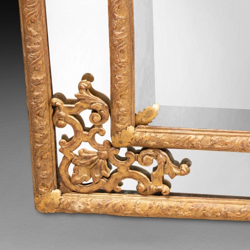 Antiquités - Pare closes mirror Louis XIV period early 18th century