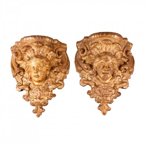 Wall brackets pair Régence period first half 18th century