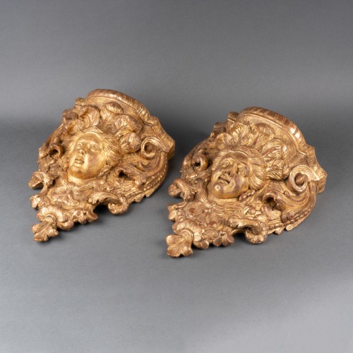 Wall brackets pair Régence period first half 18th century - Decorative Objects Style French Regence