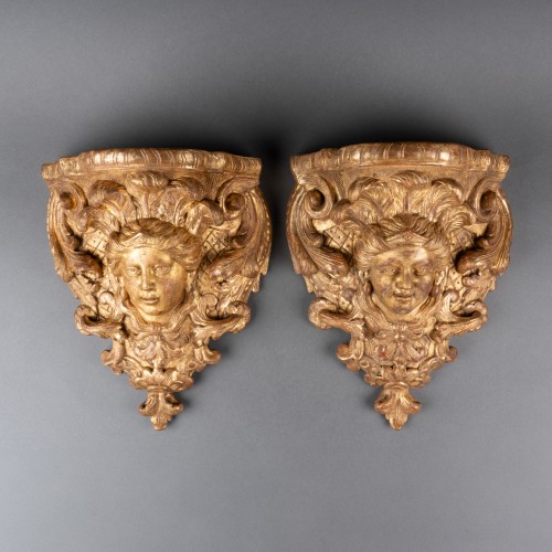 French Regence - Wall brackets pair Régence period first half 18th century