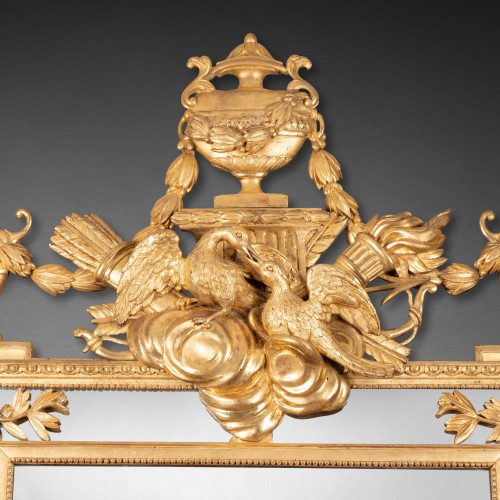 Mirrors, Trumeau  - Louis XVI Gilt wood mirror