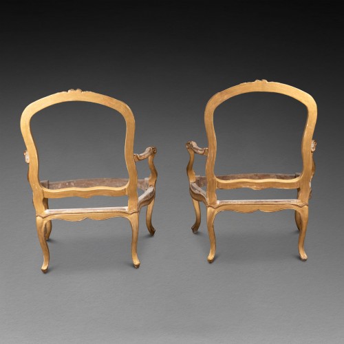 Sièges Fauteuil & Bergère - Paire de fauteuils époque Louis XV estampillés REMY