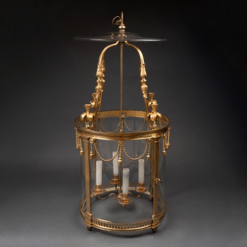 Lanterne à quatre lumières époque Louis XVI - Luminaires Style Louis XVI