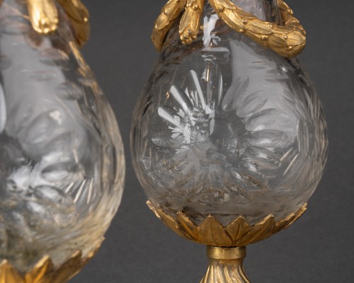 Antiquités - Cut crystal small vases Louis XVI period 18th century