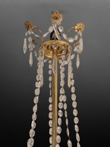 Antiquités - Crystal and bronze chandelier Directoire period late 18th century