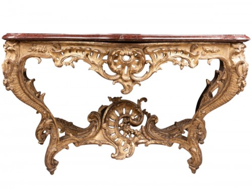 Grande console époque Louis XV milieu du XVIIIe siècle