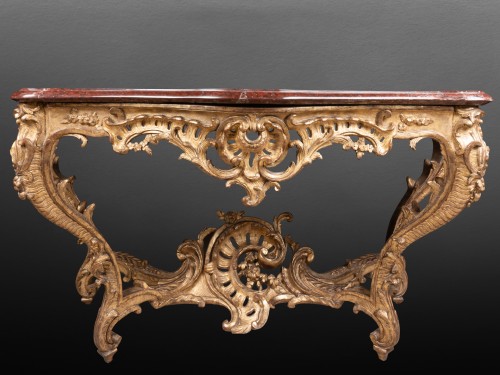 Furniture  - Big console Louis XV period mid 18th century