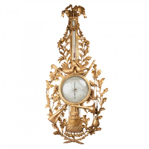 Gilded wood barometer Louis XVI period