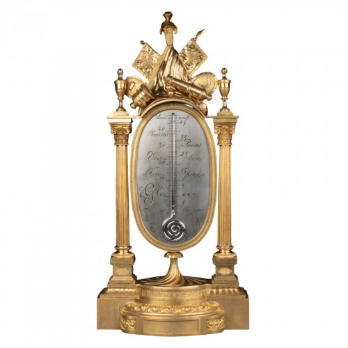 Gilded bronze thermometer Louis XVI period second half 18th century