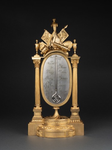 Gilded bronze thermometer Louis XVI period second half 18th century - Decorative Objects Style Louis XVI