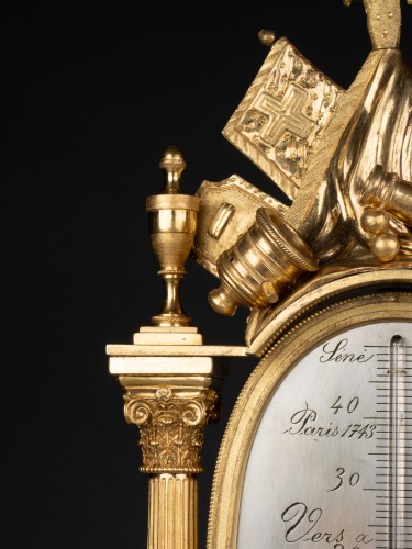 18th century - Gilded bronze thermometer Louis XVI period second half 18th century